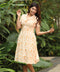 Orange Floral Printed Dress